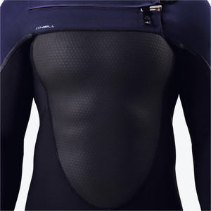 2024 O'Neill Hombres Psycho Tech 4/3mm+ Chest Zip Neopreno 5505 - Black / Navy